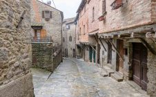 The balcony on the ancient street