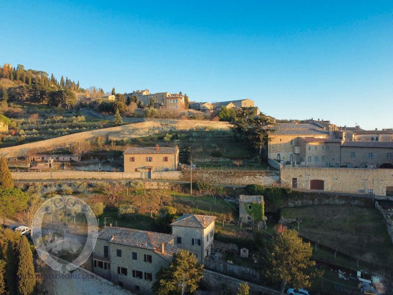 Ancient Stone Villa with Olive Groves & Vineyard Inside Cortona’s Walls