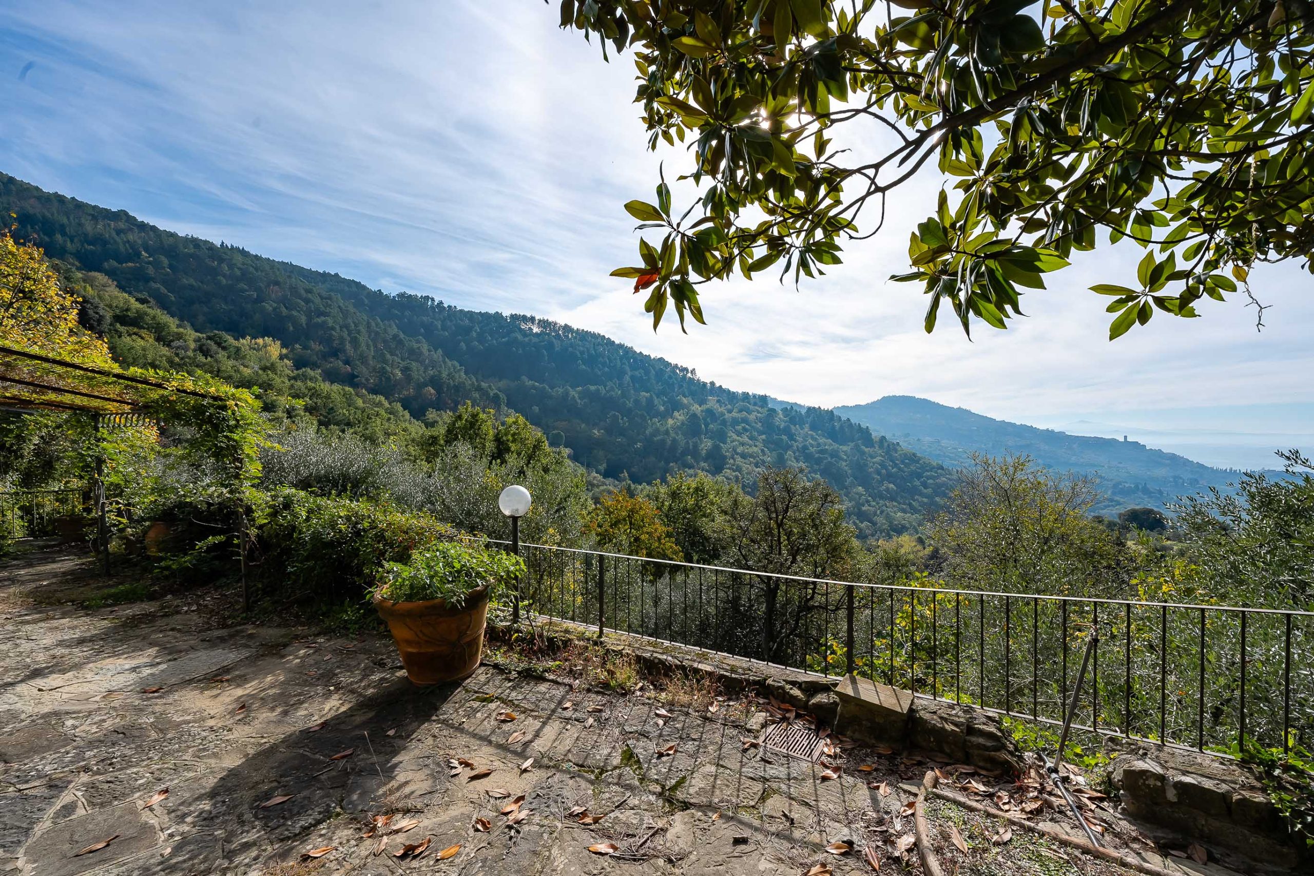 Panoramic stone farmhouse