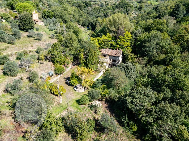 Casolare in pietra con vista e giardino