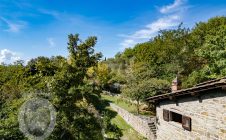 Casolare in pietra con vista e giardino