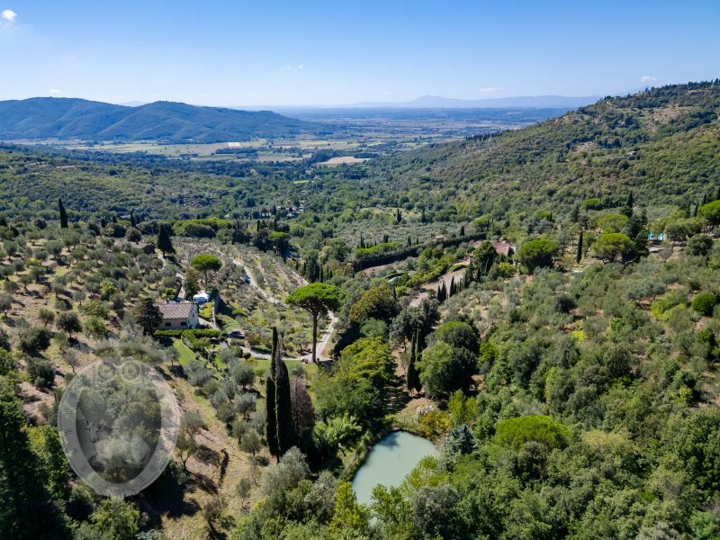 Farmhouse with view, land and outbuildings