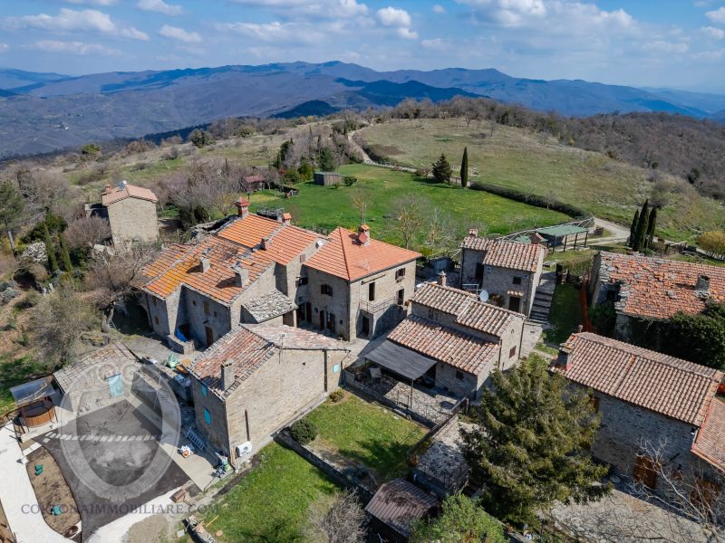 Colonica in pietra con annessi e piscina